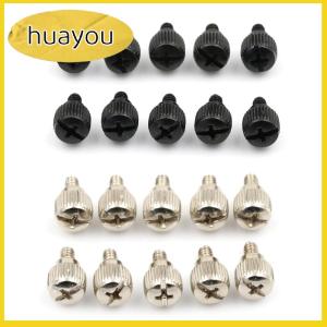 huayou 10Pcs 6#32x5 Thread Teeth Length 5mm Computer PC Case Toolless Adjustment Screw