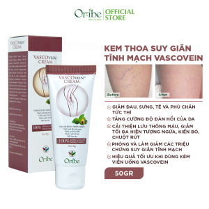 Kem Bôi Giảm Suy Giãn Tĩnh Mạch Vascovein Oribe 50gr – Giảm Đau Nhức Tê Phù Chuột Rút Sưng Đau