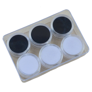 Threaded Lid Acrylic Box Set of 6 Portable Crystals Clear Stone Organizers for Collection