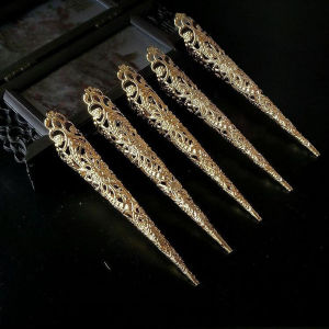 THANKSKY Hoa nữ hoàng Phong cách cổ Cổ đại Bộ Nhẫn Móng Tay Knuckle Rings Phụ kiện múa bụng Bảo vệ đầu ngón tay
