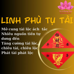 Phù tam giác Tụ Tài Phong Thủy Kích Tài Lộc để ví túi điện thoại máy tính bảng