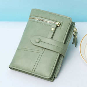 Womens short wallet/Korean version INS folding multifunctional small leather wallet