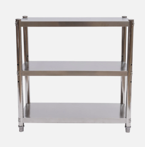 3 Layer Stainless Steel Kitchen Storage Rack Organizer Shelf Stainless Steel Rack for Family Kitchens Restaurants 80cm - Keimav