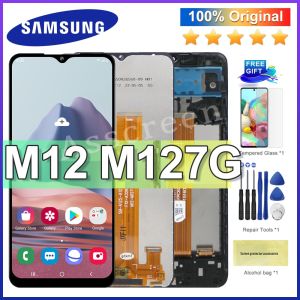 LCD For Samsung Galaxy M12 M127 M127F Original LCD Display Digital Touch Screen Assembly Parts Replacement
