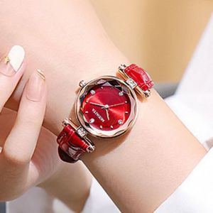 TRILLION ID Jam Tangan Wanita JW-48 MODAIYA BULAT Tali Kulit Premium -Jam Tangan Wanita Fashion Korea -Jam Imut