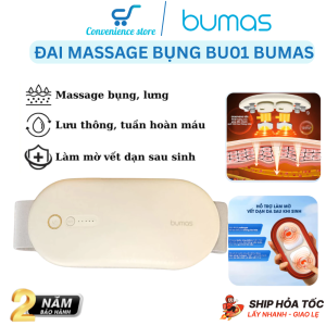 Đai Chườm Nóng Máy Massage Giảm Đau Bụng Kinh BUMAS BU01 - Hỗ Trợ Chống Lão Hoá Da Sau Sinh - Quà Tặng Cho Bạn Gái