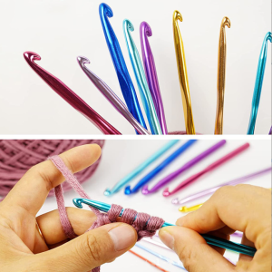 DIY 16 Sizes Crochet Hooks Needles Stitches Knitting Craft Case Crochet Set