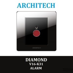 Architech Diamond V16-K31 BLACK Sak elar - Saklar Alarm 3A Black
