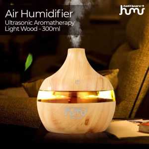 COD Taffware HUMI Air Humidifier Ultrasonic Aromatherapy Diffuser 300ml - KJR-J003 / pewangi pelembab ruangan desain minimalis kayu unik elegan austetic portable kamar tidur plus lampu tidur RGB di cas untuk flu batuk pilek menyegarkan menyejukkan viral