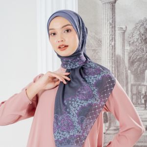 Zoya FUGY Scarf - Kerudung Hijab Segiempat Motif With BOX - Bahan Voal Premium - Ukuran 115x115
