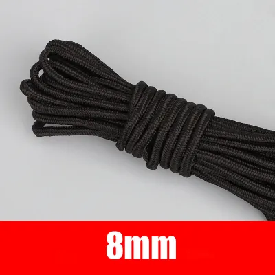 rope diameter 5mm 6mm 8mm 10mm length 10M 20M 30M 50M 100M black lifting safety rope nylon rope braided rope polyester rope outdoor multifunctional braided parasol rope