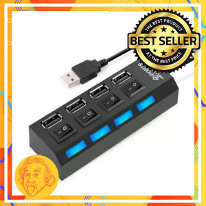Usb Hub Port Usb 4in1 LED Switch On Off - Sambungan Kabel Cas / Penghubung Kabel Usb 4 Lubang Dengan Tombol On Off LED by Einstein-Store