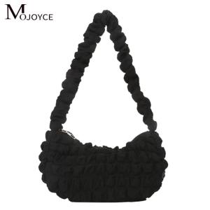 กระเป๋าคลัทช์ผู้หญิงหรูหราพรีทท์อ่อนนุ่มพร้อมเข็มกลัดและพื้นผิวควิลท์ สำหรับงานกลางคืนและงานพิเศษ