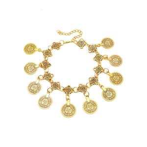 Bohemian Style Tassels Anklet Chain Bracelet Adjustable Length Foot Chain Handmade Tribal for Women Girls