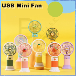 Multifunctional Mobile Phone Holder Handheld Small Fan Handheld USB Charging Mini Fruit Portable fan