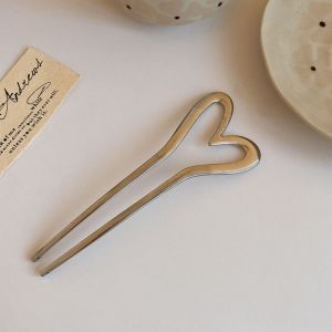 XINSU38 Headwear U-shaped Hair Stick Hairstyle Tools Alloy Metal Hairpin Fashion Hair Comb Love Heart Hair Stick Girls