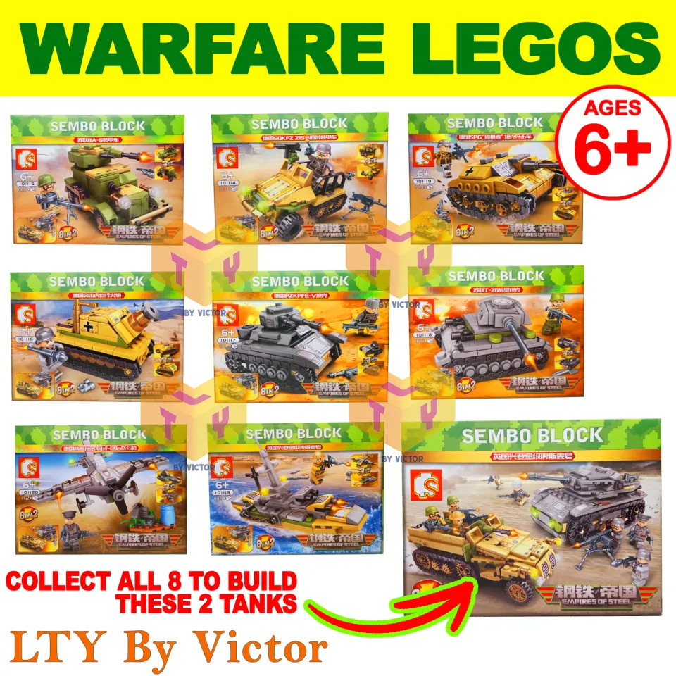 SEMBO BLOCKS EMPIRE OF STEEL BUILDING LEGO MILITARY TANK TOYS