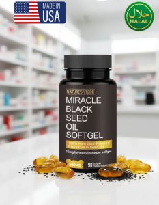 NATURES VIGOR Black Seed Oil – Immune Heart Skin & Hair Health Support
