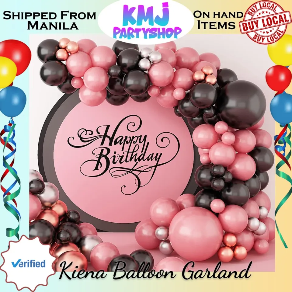 Pink & Metallic Silver Balloon Kit - 60 Count 12" Latex Balloons For Parties & Events