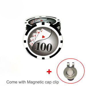 1Pcs New Golf Ball Marker with A Standard Hat Clip Magnetic Alloy Marker Golf Accessories Poker Numbers