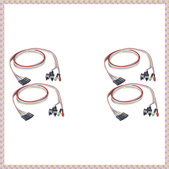 (YOWK) 4Pcs Computer Case ATX Power On Off Reset Switch Cable with 2 ...