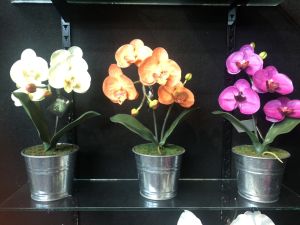 กระถางดอกไม้ปลอมมินิมอล กระถางกล้วยไม้ปลอมขนาดเล็ก