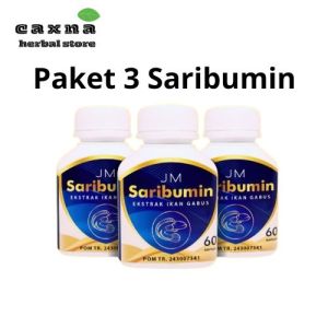 Paket 3 Kapsul Saribumin Asli Ekstrak Ikan Gabus Bantu Penyembuhan Luka Operasi