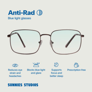 Sunnies Studios Anti-Rad Eyewear Vito (Non-Graded Anti Radiation Eyeglasses for Men and Women)