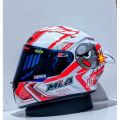 HELM MLA FULLFACE MIRIP TTC MOTIF HELM PAKET GANTENG VISOR IRIDIUM BLUE HELM MOTOR SNI ORIGINAL MLA. 