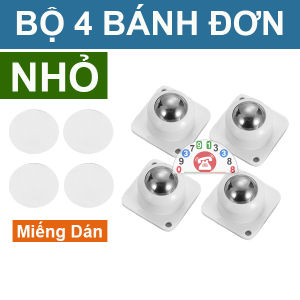 Combo 4 Bánh Xe Mini Di Chuyển Đồ Dùng Đa Năng Xoay 360 Độ Bánh Xe Thông Dụng Ở Đáy Hộp Đựng Xoay 360 Độ