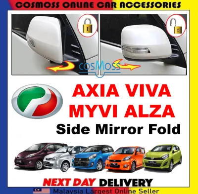 Perodua Myvi 2006-2013 Alza 2009-2013 AXIA 2023-2024 Viva Auto Flip Folding Side Mirror Fold System