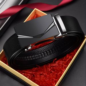 Thắt lưng da thật tự động dành cho nam - Dây đeo có thể điều chỉnh bền bỉ dành cho doanh nhân mặc thường ngày & hàng ngày