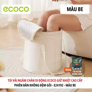 Túi vải ngâm chân di động ECOCO giữ nhiệt cao cấp Xô vải ngâm chân gấp gọn tặng kèm túi thảo dược thế hệ mới 24192