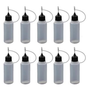 10Pcs Tip Glue Bottle Plastic Dropper Bottles for Small Gluing Projects Paper Quilling DIY Craft Acrylic Painting
