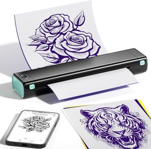 Phomemo M08F Wireless Tattoo Transfer Stencil Printer Thermal Tattoo Machine with 10pcs Free A4 Thermal Paper Tattoo Printer Kit for Tattoo Artists & Beginners Compatible with Smartphone & PC