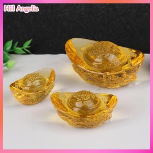 [Hill Angelia] Chinese Feng Shui Yuan Bao Dragon Pattern Ingot Lucky Blessing Home Ornament
