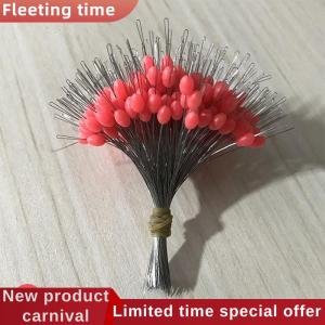 Fleeting time 300pcs Float Rubber Stopper Fishing Bobber Stopper Float Cylindrical Space Bean