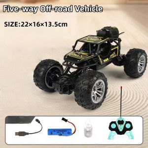 SKISOPGO Remote Control with Lights Spay Car Electric Vehicle Truck Four-way Climbing Car Off-Road Toys