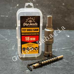 Tjap Mata hole saw TCT 18mm Bor pelubang baja stainless besi alumunium