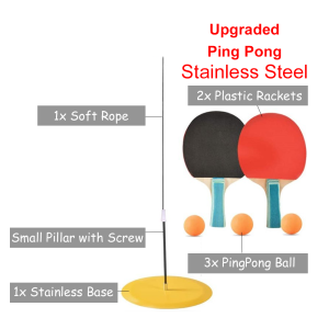 730Baby Kid Adult Portable Ping Pong Trainer Soft Shaft Table Tennis Rebound Training Machine Elastic Indoor Sport