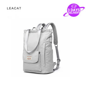 Leacat women backpack Waterproof Stylish Laptop Backpack 13 13.3 14 15.6 inch Korean Fashion Oxford Canvas USB College Backpack bag female for women