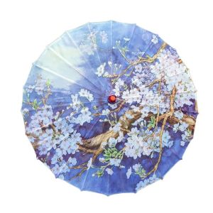 SHIHENG Vintage Oiled Paper Umbrella Handmade Decorative Hanging Stick Umbrella Durable Wood Dance Umbrella Classical Dance