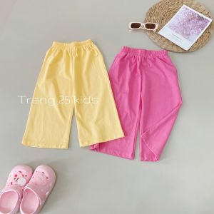 [form to-rộng] Quần Bé Gái Dáng Dài Đính Hoa Len  Quần Dài Da Cá Cotton Bản Dầy cho bé -Trang 25 Shop-G310