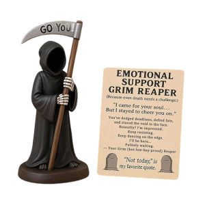 Fade Resistant Finish Resin Gothic Sculpture Grim Reapers Figurine Tabletop Bookshelf Decoration Display Ornament