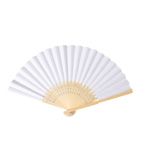3ชิ้นอุปกรณ์เต้นสำหรับเจ้าสาวพัดกระดาษมือถือสีขาวพัดลมพับได้ตกแต่งบ้าน
