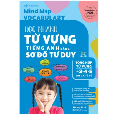 Sách Mindmap Vocabulary Học Nhanh Từ Vựng Tiếng Anh Bằng Sơ Đồ Tư Duy (Tổng hợp từ vựng lớp 3-4-5 theo chủ đề) - Megabook