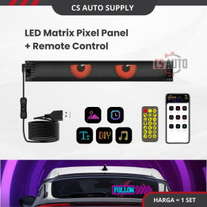 Car Truck Devils Eye Display 5V USB LED Matrix Pixel Panel with App Remote Control Flexible Mata Depan Lori 59CM