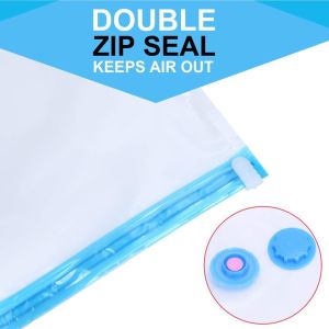 Electric Pump 8PCS Vacuum Bags: Reusable Clothes Storage Solution