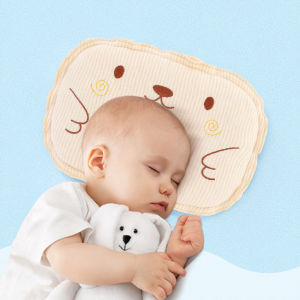 INS หมอนเด็ก หมอนหลุม หัวทุย หมอนแบน ผ้าฝ้ายป้องกันเด็กหัวแบน baby pillow