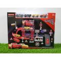 TRO463 MCQUEEN NEW PARKING GARAGE TRACK +4 CARS SET (CB660-80). 